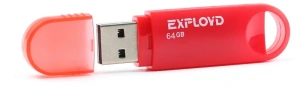 Карта USB2.0 64 GB EXPLOYD 570 красный