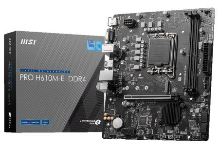 М/П SOC-1700 MSI PRO H610M-E DDR4 2xDDR4 mATX AC`97 8ch(7.1) GbLAN+VGA+HDMI