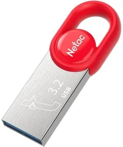 Карта USB3.2 128 GB NETAC UM2 NT03UM2N-128G-32RE серебристый/красный