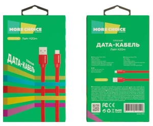 Кабель USB 2.0 A вилка - microUSB 1 м More choice K20m Red