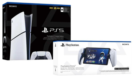 Комплект игровых консолей Sony PlayStation (PS 5 Slim,Digital + PS5 Portal) (*7)