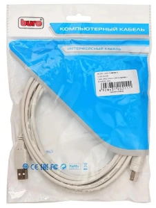 Кабель USB 2.0 A вилка - B вилка 5 м Buro USB2.0-AM/BM-5