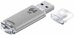 Карта USB2.0 64 GB SMARTBUY V-CUT SILVER