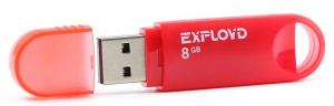 Карта USB2.0 8 GB EXPLOYD 570 красный