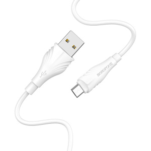 Кабель USB 2.0 A вилка - microUSB 2 м Borofone BX18 (White) R122958