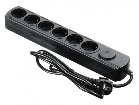 Фильтр сетевой Ippon BK212 (6 oultet power strip 1.8 meters) черный