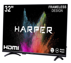 TV LCD 32" HARPER 32R720T Безрамочный