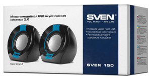 Акустика SVEN 150 чёрный/синий