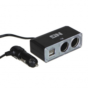 Разветвитель NG прикуривателя 2 выхода +2 USB (738-022)