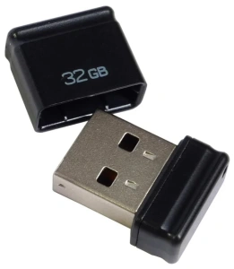 Карта USB2.0 32 GB QUMO Nano QM32GUD-NANO-B Black