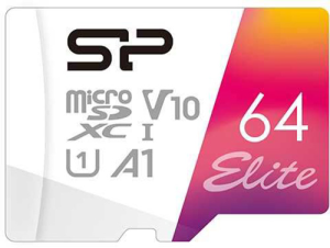 Карта micro-SD 64 GB SILICON POWER Class10 SP064GBSTXBV1V20SP Elite + adapter