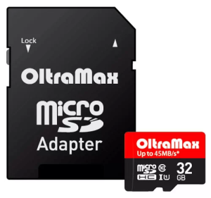 Карта micro-SD 32 GB OLTRAMAX OM032GCSDHC10UHS-1-ElU1