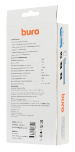 Фильтр сетевой Buro 800SH-3-B 3м (8 розеток) белый