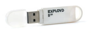 Карта USB2.0 8 GB EXPLOYD 570 белый