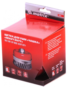 Щетка зачистная MATRIX Heavy Duty,"чашка", 80 мм ,крученая,0,5 мм (74670)