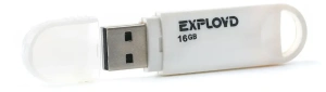 Карта USB2.0 16 GB EXPLOYD 570 белый