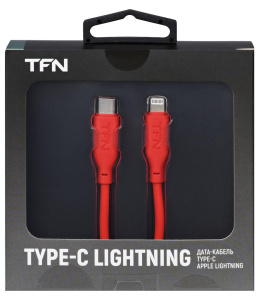 Кабель USB 3.0 Type C - 8pin 1.2м TFN TFN-C-SIL-CL1M-RD красный