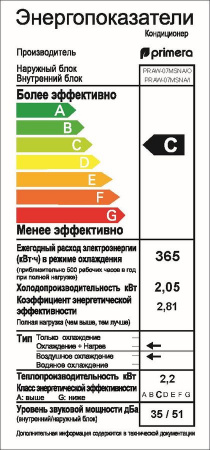 Кондиционер PRIMERA PRAW-07MSNA/I