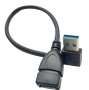 Переходник USB 3.0 A вилка - USB 3.0 A розетка 0.33м угловой