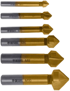 Набор зенковок Denzel,  M3-M10 6 шт. (72313)