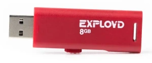 Карта USB2.0 8 GB EXPLOYD 580 красный