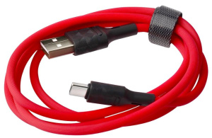 Кабель USB 2.0 A вилка - Type C 1 м  Vixion VX-07c PRO 2.4A красный