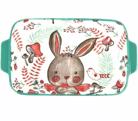 Форма для выпечки фарфор NOUVELLE HOME "Kawaii Forest.Rabbit", 22х13х5см, 600 мл (9902963)