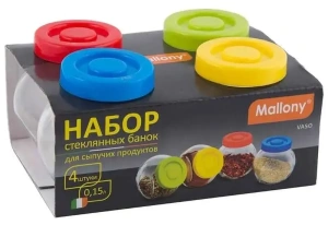 Банка для хранения продуктов MALLONY0 0,15л VASO (003606) набор