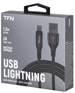 Кабель USB 3.0 A вилка - 8pin 1,2 м TFN-C-BLZ -AL1M-BK черный