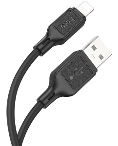 Кабель USB 2.0 A вилка - 8pin 1 м HOCO X90 силикон Black