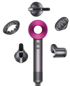 Фен Hair Dryer, проф., 5 магнт.насадок, розовый (фуксия) с креплением