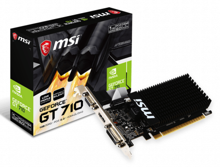 Видеокарта MSI PCI-E GT 710 1GD3H LP NV GT710 1024Mb 64b DDR3 954/1600 DVIx1/HDMIx1/CRTx1/HDCP Ret l