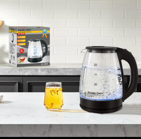 Чайник Electric kettle SC 168 GK стекло/черный (*7)