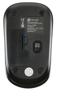 Мышь Oklick 525MW голубой оптическая (1000dpi) беспроводная USB