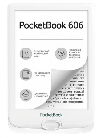 Книга электронная PocketBook 606 белый