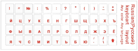 Наклейка для ноутбука Redoro прозрачная/красная