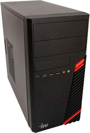 Компьютер IRU Game 520B5SM MT (1681202) Ryzen 5 5600X/16Gb/1Tb 7.2k/SSD250Gb RX 6500XT 4Gb/DOS/черный