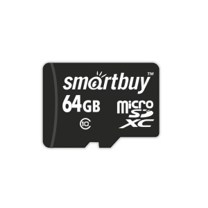 Карта micro-SD 64GB SMARTBUY SB64GBSDCL10-00LE Class10