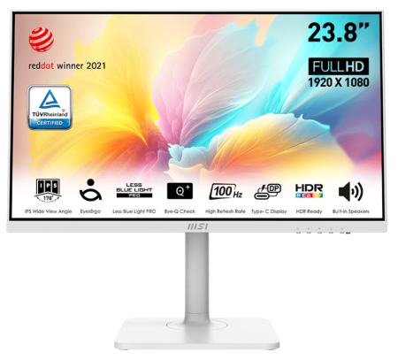 Монитор 23.8" MSI Modern MD2412PW белый 100Hz 1920x1080 IPS