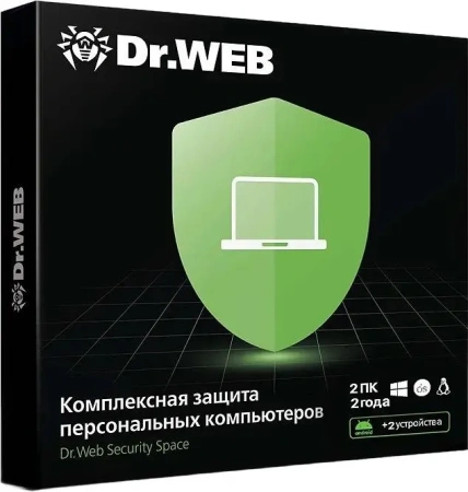 П/о Dr.Web 2 ПК/2 год Security Space КЗ (BHW-B-24M-2-A3)