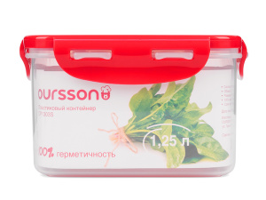 Посуда OURSSON CP1303S/RD квадрат.1,25л