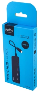 Коммутатор USB 2.0 Perfeo PF-H048 черный (PF D0804)