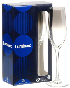 Набор бокалов для шампанского Luminarc, Select, Серебряная дымка, 160 мл, 2 шт.(O0228)