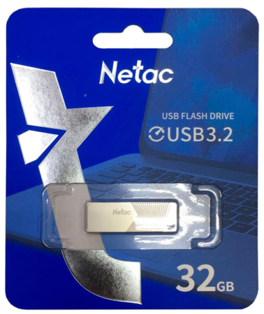 Карта USB3.2 128 GB NETAC UM1 NT03UM1N-128G-32PN USB3.2 серебристый