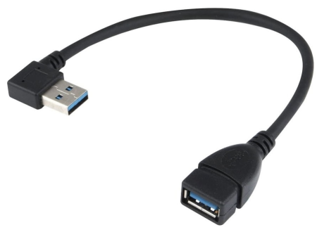 Переходник USB 3.0 A вилка - USB 3.0 A розетка 0.33м угловой