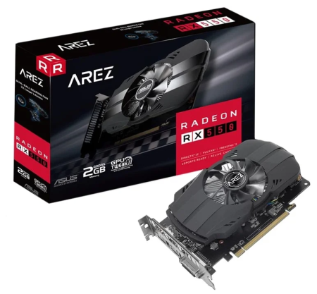 Видеокарта Asus PCI-E PH-RX550-2G-EVO AMD RX550 2048Mb 128b GDDR5 1183/6000 DVIx1/HDMIx1/DPx1/HDCP R