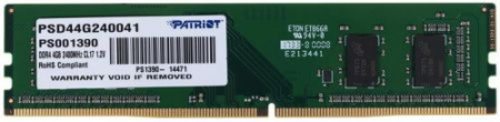 Память DDR4 4096Mb 2400MHz Patriot PSD44G240041