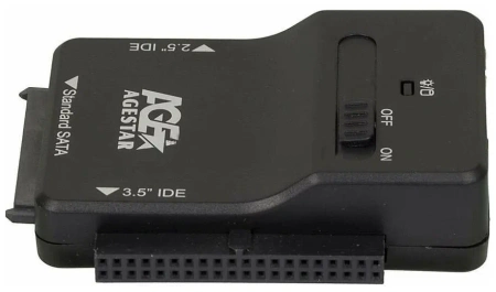 Док станция для HDD AgeStar 3FBCP1 SATA IDE пластик черный (*9)