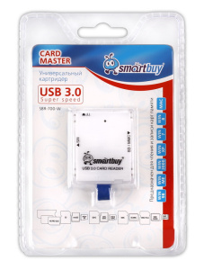 Карт-ридер SMARTBUY SBR-700-W USB3.0 белый