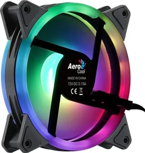 Кулер корпус 120x120x25 AeroCool Duo 12 черный ARGB 1000rpm 6-pin